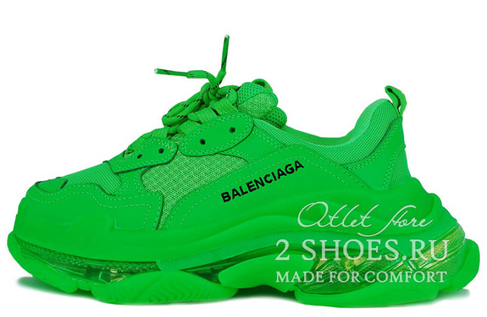 Кроссовки Balenciaga Triple S Green 541624W2GR13801 зеленые