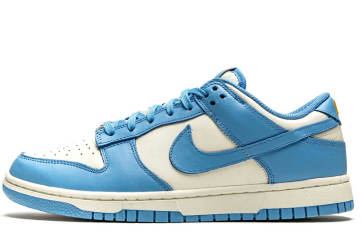 Кроссовки Nike Dunk SB Low Blue Coast DD1503-100 белые, синие, кожаные